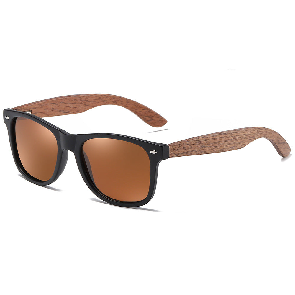 Wooden walnut sunglasses bamboo polarized sunglasses