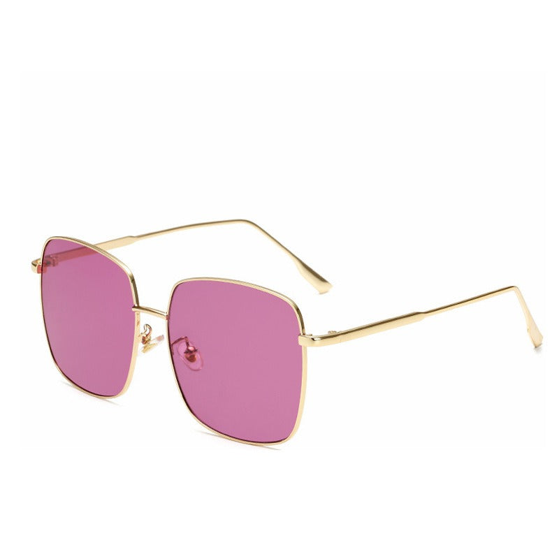 Fashionable sunglasses men's UV resistant large box sunglasses