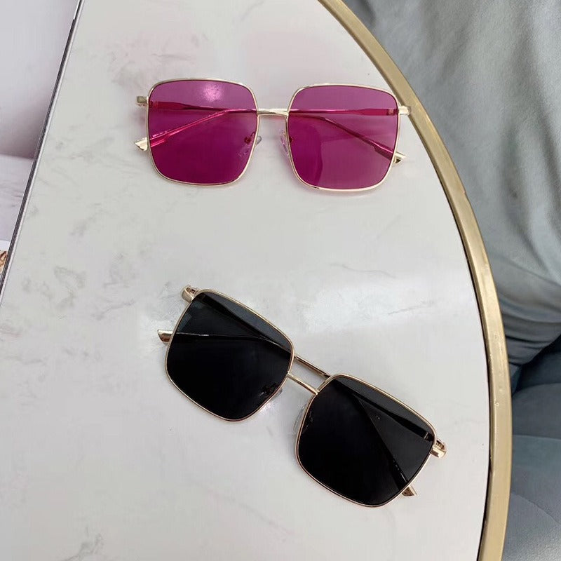 Fashionable sunglasses men's UV resistant large box sunglasses