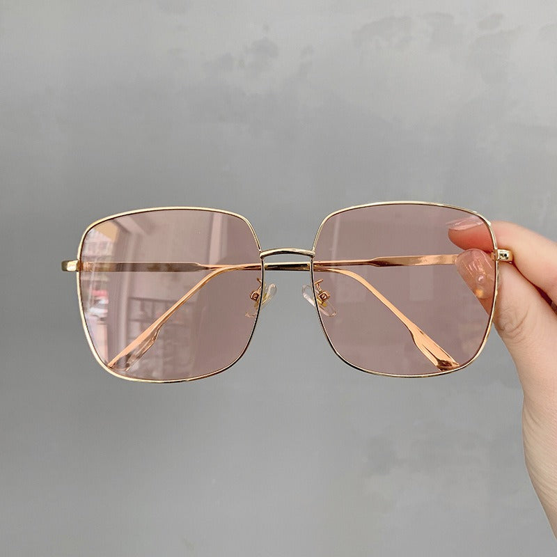 Fashionable sunglasses men's UV resistant large box sunglasses