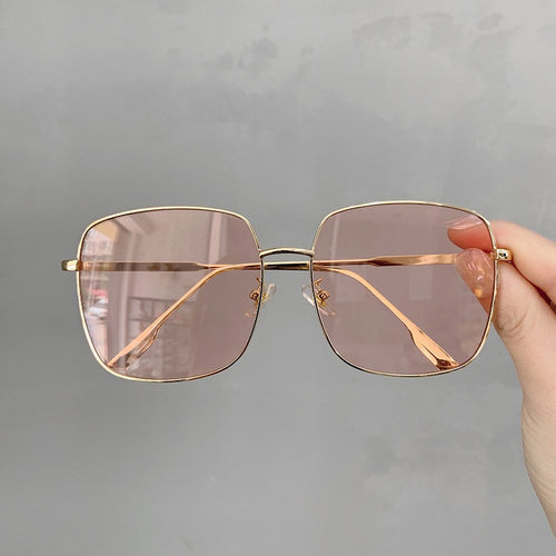 Fashionable sunglasses men's UV resistant large box sunglasses