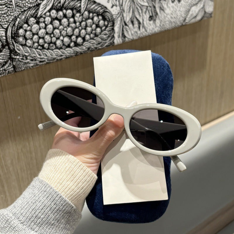 Polarized sunglasses fashionable cat eye frame sunglasses women's driving sun protection sunglasses