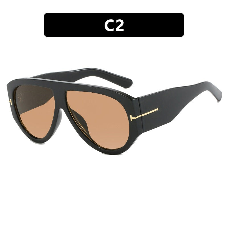 Sunglasses are UV resistant Large frame sunglasses for women with a high-end feel